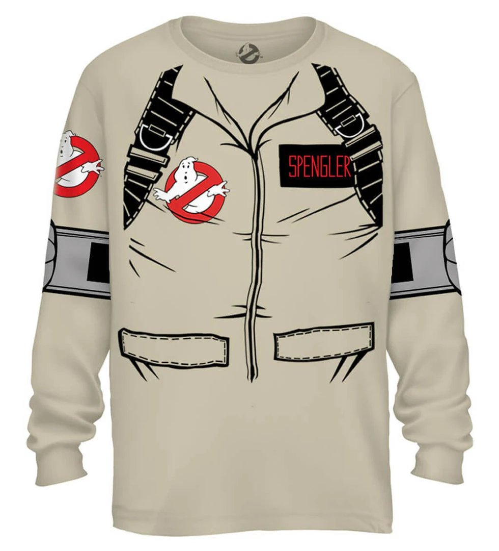 Mad Engine Spengler Long Sleeve Costume T-shirt With Back Print Men's Shirts 1 Mad Engine Spengler Long Sleeve Costume T-shirt With Back Print Men's Shirts