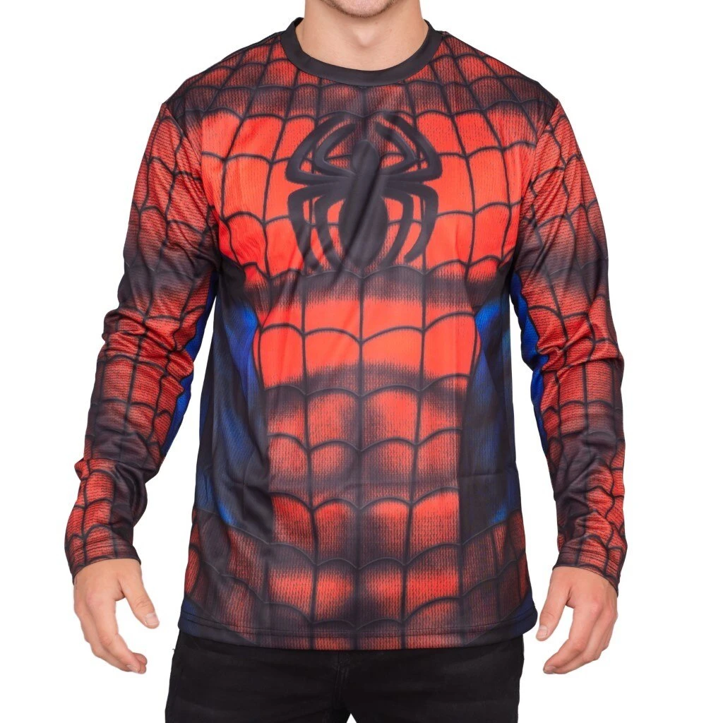 Mad Engine Spider-Man Sublimated Adult LONG SLEEVE Costume T-Shirt 1 Mad Engine Spider-Man Sublimated Adult LONG SLEEVE Costume T-Shirt