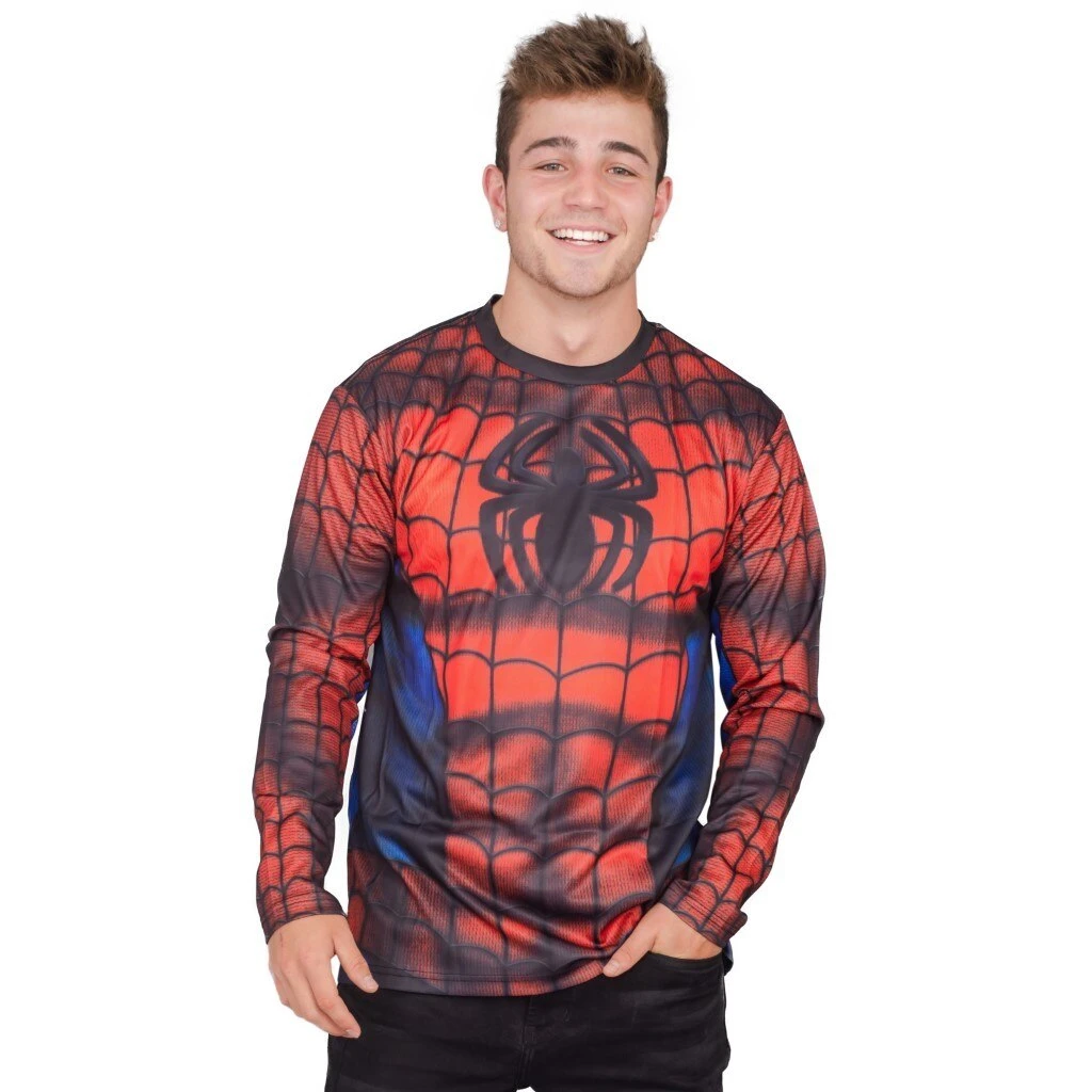 Mad Engine Spider-Man Sublimated Adult LONG SLEEVE Costume T-Shirt 2 Mad Engine Spider-Man Sublimated Adult LONG SLEEVE Costume T-Shirt