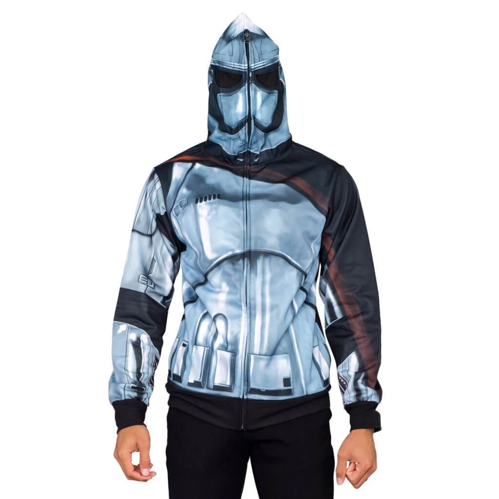 Mad Engine Sweaters & Sweatshirts Star Wars Captain Phasma Poly Zip Up Costume Hoodie 1 Mad Engine Sweaters & Sweatshirts Star Wars Captain Phasma Poly Zip Up Costume Hoodie