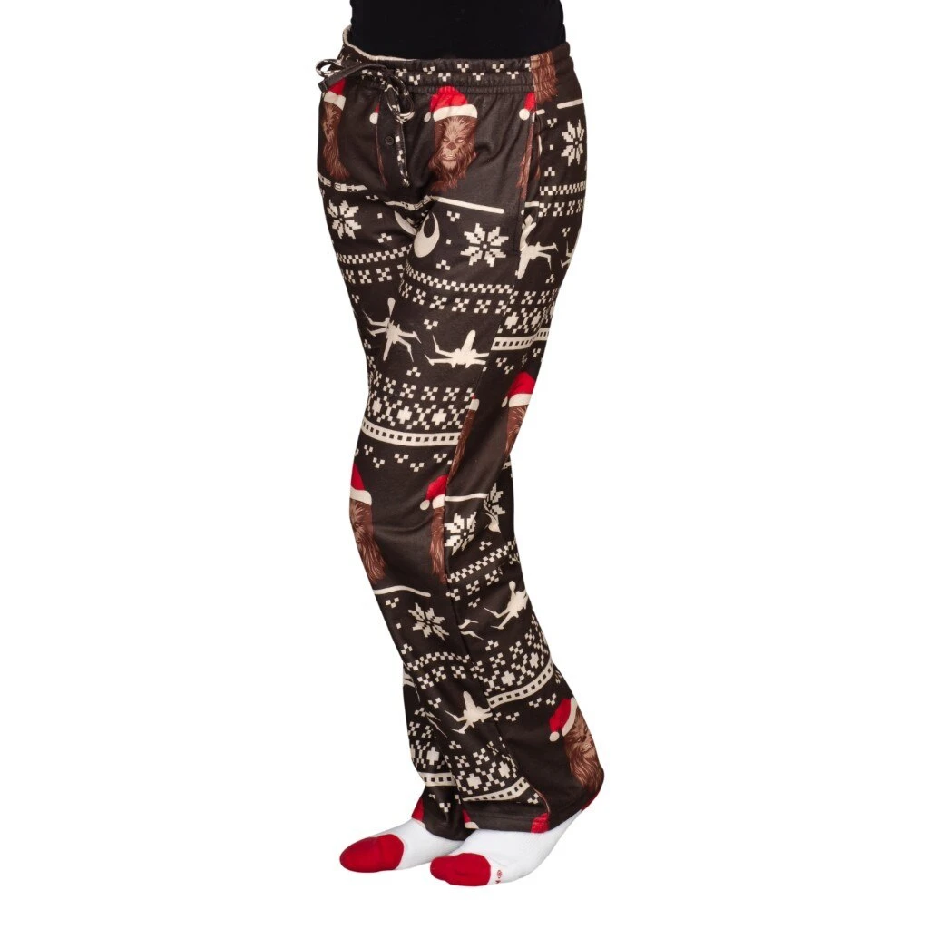 Mad Engine Pajamas / Underwear Star Wars Chewbacca Christmas Brown Lounge Pants 1 Mad Engine Pajamas / Underwear Star Wars Chewbacca Christmas Brown Lounge Pants