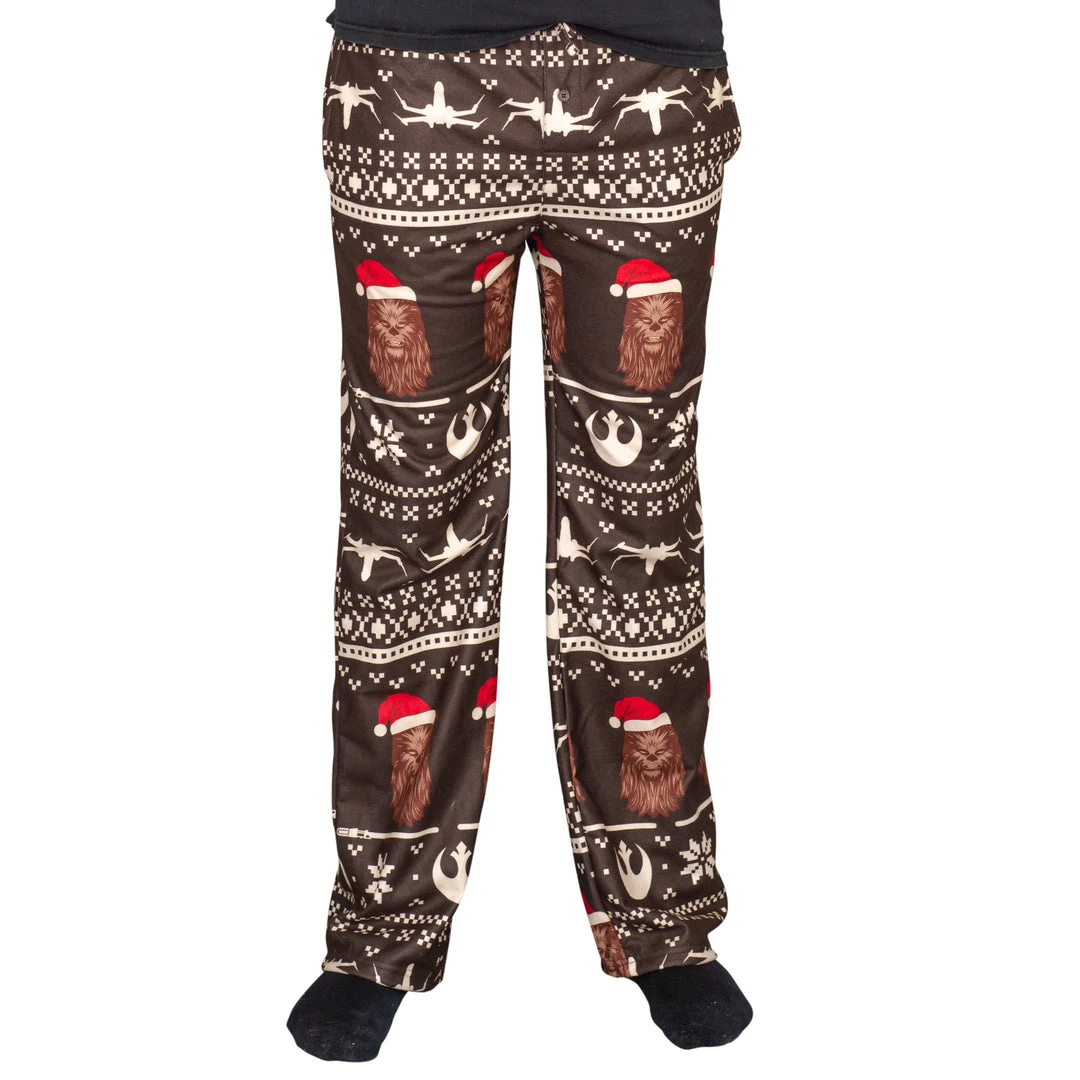 Mad Engine Pajamas / Underwear Star Wars Chewbacca Christmas Brown Lounge Pants 2 Mad Engine Pajamas / Underwear Star Wars Chewbacca Christmas Brown Lounge Pants