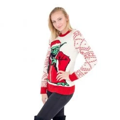 Junk Food Star Wars Jedi Yoda Dressed As Santa Ugly Christmas Sweater