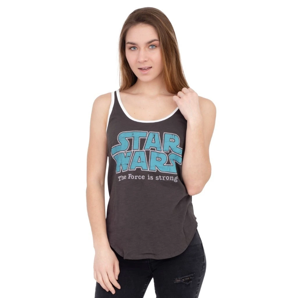 Junk Food Tank Tops Star Wars The Force Is Strong Tank Top 2 Junk Food Tank Tops Star Wars The Force Is Strong Tank Top