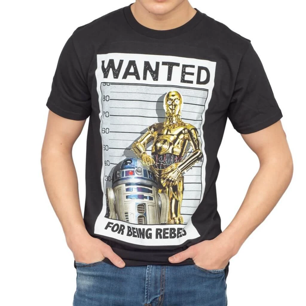 Mighty Fine Star Wars Wanted For Being Rebels T-Shirt Tee 1 Mighty Fine Star Wars Wanted For Being Rebels T-Shirt Tee