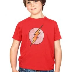Trevco The Flash Lightning Bolt Faded Logo Youth T-shirt Youth Shirts