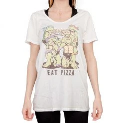 Junk Food TMNT Eat Pizza Juniors T-Shirt Shirts / Tops 7 Junk Food TMNT Eat Pizza Juniors T-Shirt Shirts / Tops