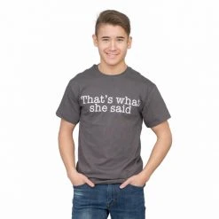 T-Line Comedy The Office That's What She Said Text T-shirt