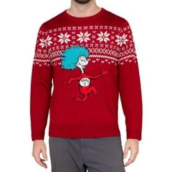 Mighty Fine Thing 1 Is On The Run Ugly Christmas Sweater Sweaters & Sweatshirts