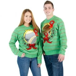 Costume Agent Sweaters & Sweatshirts Mirror Ugliest Sweater Award Ugly Christmas Xmas Sweater