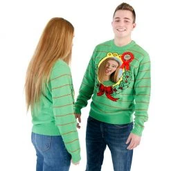 Costume Agent Sweaters & Sweatshirts Mirror Ugliest Sweater Award Ugly Christmas Xmas Sweater