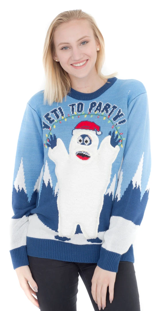 Costume Agent Sweaters & Sweatshirts Yeti To Party Light Up Ugly Christmas Sweater 3 Costume Agent Sweaters & Sweatshirts Yeti To Party Light Up Ugly Christmas Sweater