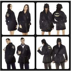 Vendor-unknown Underboss Batman Adult Reversible Costume Jacket With Hood Robes