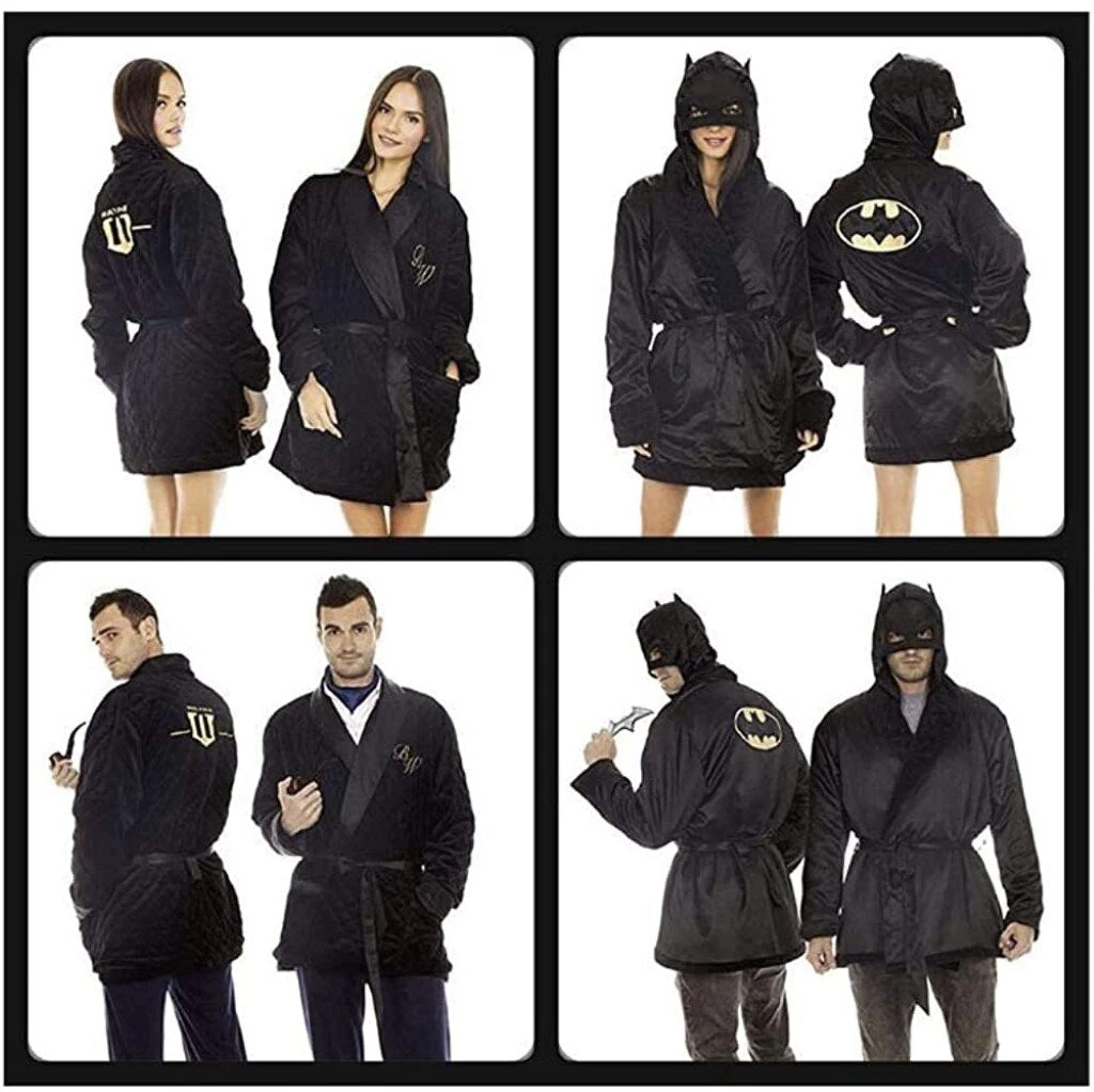 Vendor-unknown Underboss Batman Adult Reversible Costume Jacket With Hood Robes 1 Vendor-unknown Underboss Batman Adult Reversible Costume Jacket With Hood Robes