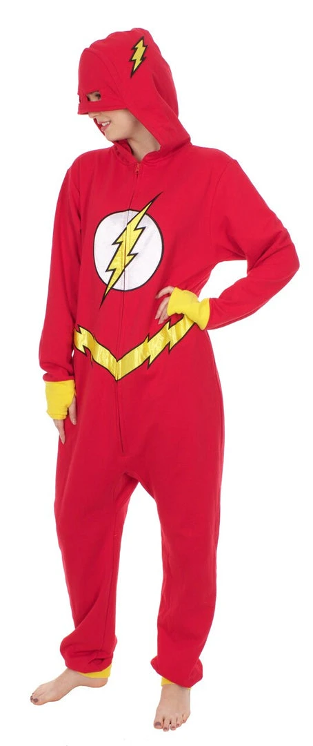 Underboss Pajamas / Underwear Barry Allen The Flash Hooded One Piece Pajama 3 Underboss Pajamas / Underwear Barry Allen The Flash Hooded One Piece Pajama