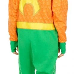 Underboss Aquaman Uniform Hooded One Piece Pajama Pajamas / Underwear 5 Underboss Aquaman Uniform Hooded One Piece Pajama Pajamas / Underwear