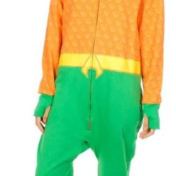 Underboss Aquaman Uniform Hooded One Piece Pajama Pajamas / Underwear