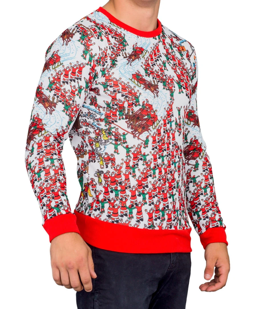 Mad Engine Sweaters & Sweatshirts Where Is Waldo Santa Sleds Long Sleeve Sweater 3 Mad Engine Sweaters & Sweatshirts Where Is Waldo Santa Sleds Long Sleeve Sweater