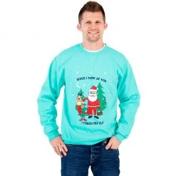 Art Box I Touch My Elf Ugly Christmas Sweatshirt Sweaters & Sweatshirts
