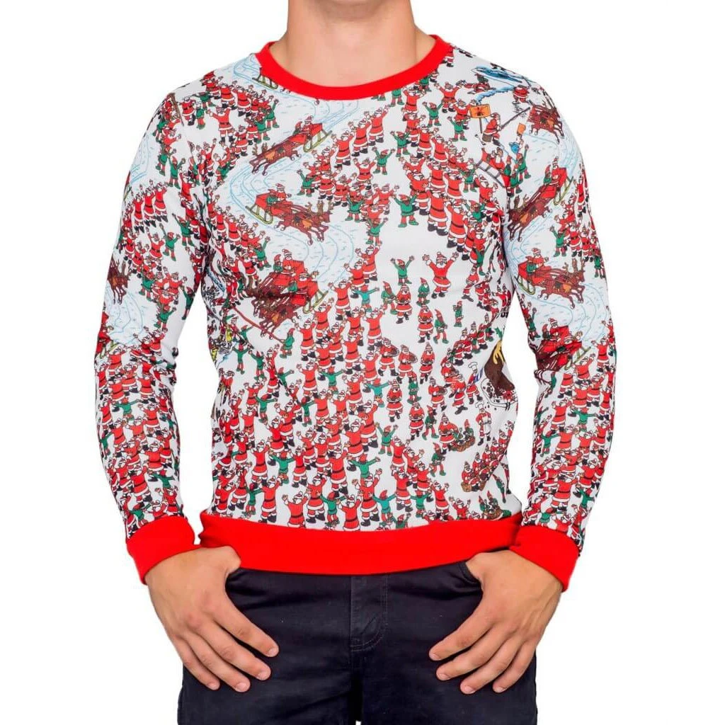 Mad Engine Sweaters & Sweatshirts Where Is Waldo Santa Sleds Long Sleeve Sweater 1 Mad Engine Sweaters & Sweatshirts Where Is Waldo Santa Sleds Long Sleeve Sweater