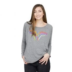 Junk Food Wonder Woman Rainbow Logo Long Sleeve T-Shirt Shirts / Tops
