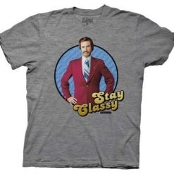 Ripple Junction Ron Burgundy Stay Classy T-Shirt Men's Shirts