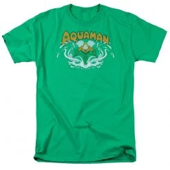 Trevco Aquaman Splash Green T-shirt Tee