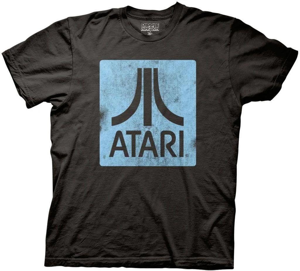 Ripple Junction Atari Distressed Classic Logo Square T-Shirt Shirts / Tops 1 Ripple Junction Atari Distressed Classic Logo Square T-Shirt Shirts / Tops