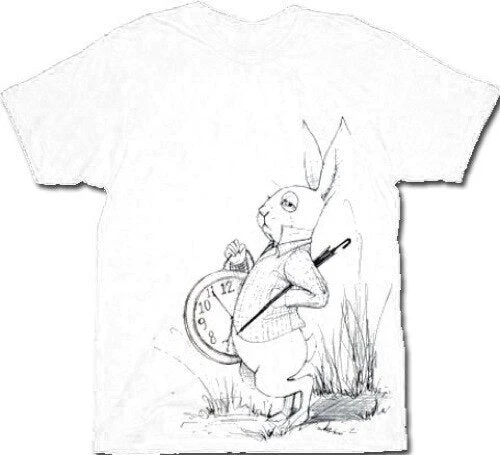 Life Clothing White Rabbit Clock Men's T-Shirt Shirts / Tops 1 Life Clothing White Rabbit Clock Men's T-Shirt Shirts / Tops