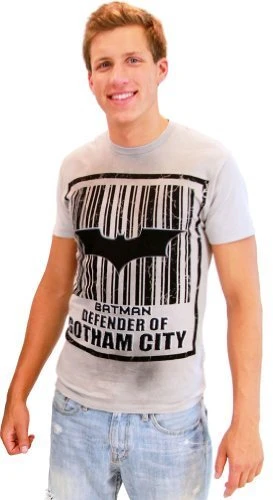 Trevco Shirts / Tops Batman Barcode Defender Of Gotham City T-Shirt 1 Trevco Shirts / Tops Batman Barcode Defender Of Gotham City T-Shirt