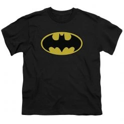 Trevco Youth Shirts Batman Yellow Logo Youth T-shirt