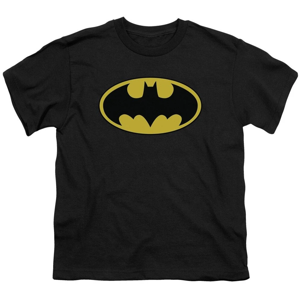 Trevco Youth Shirts Batman Yellow Logo Youth T-shirt 2 Trevco Youth Shirts Batman Yellow Logo Youth T-shirt
