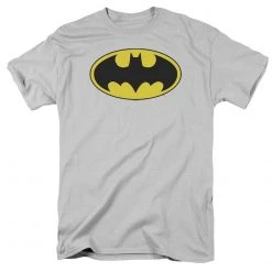 Trevco Batman Logo Silver Adult T-shirt