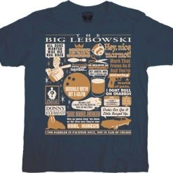 Ripple Junction Big Lebowski Quote Mashup Navy T-shirt