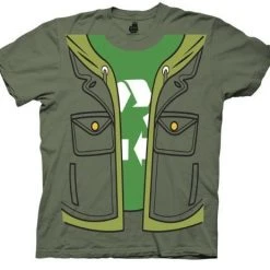 Ripple Junction Shirts / Tops Leonard Hofstadter Costume Adult Olive Green T-Shirt