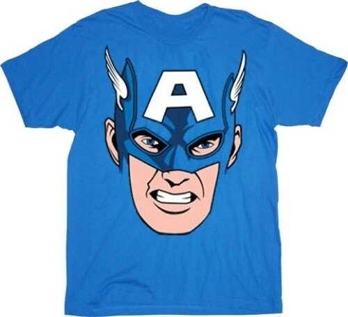 Trevco Shirts / Tops Captain America Cappy Face T-Shirt 1 Trevco Shirts / Tops Captain America Cappy Face T-Shirt