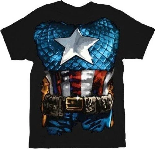 Trevco Captain America The American Way Costume T-shirt Shirts / Tops 1 Trevco Captain America The American Way Costume T-shirt Shirts / Tops