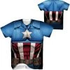 Mad Engine Captain America Performance Athletic Sublimated T-Shirt Shirts / Tops