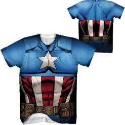 Mad Engine Captain America Performance Athletic Sublimated T-Shirt Shirts / Tops