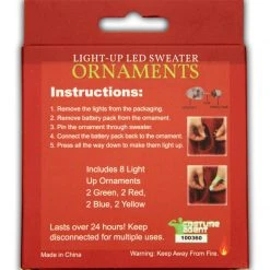 Costume Agent Light-Up LED Ugly Christmas Sweater Ornaments
