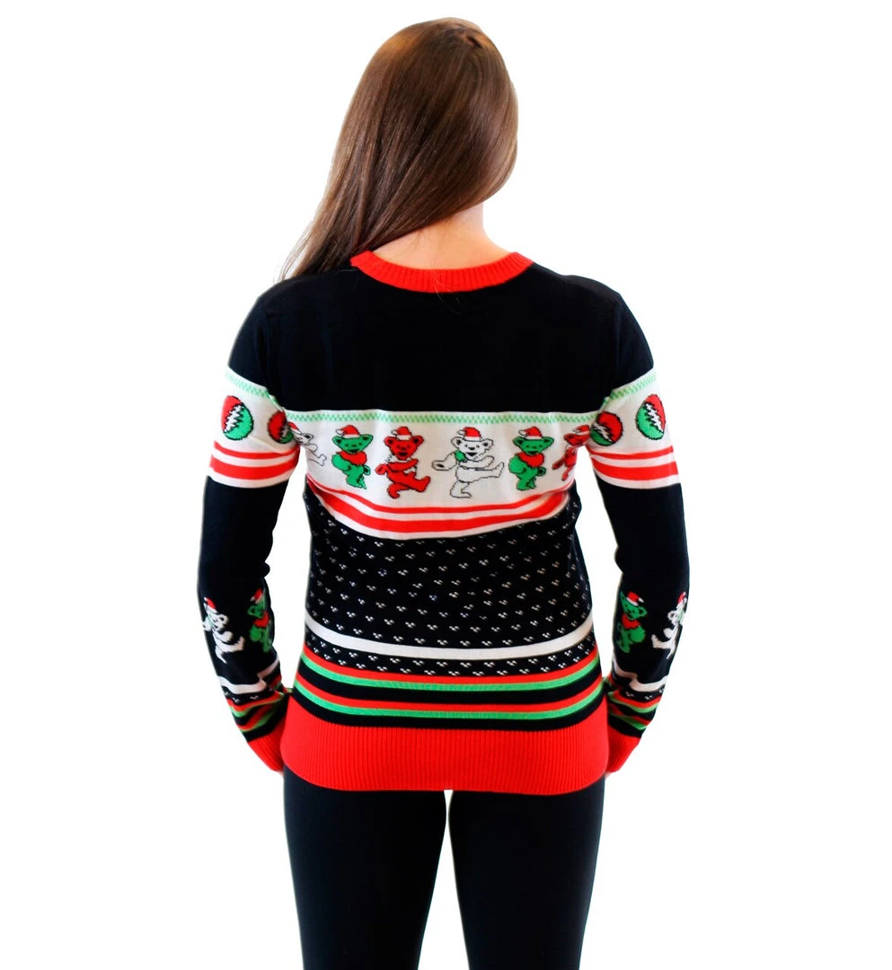 Mighty Fine Sweaters & Sweatshirts Grateful Dead Dancing Bears Ugly Christmas Sweater 4 Mighty Fine Sweaters & Sweatshirts Grateful Dead Dancing Bears Ugly Christmas Sweater