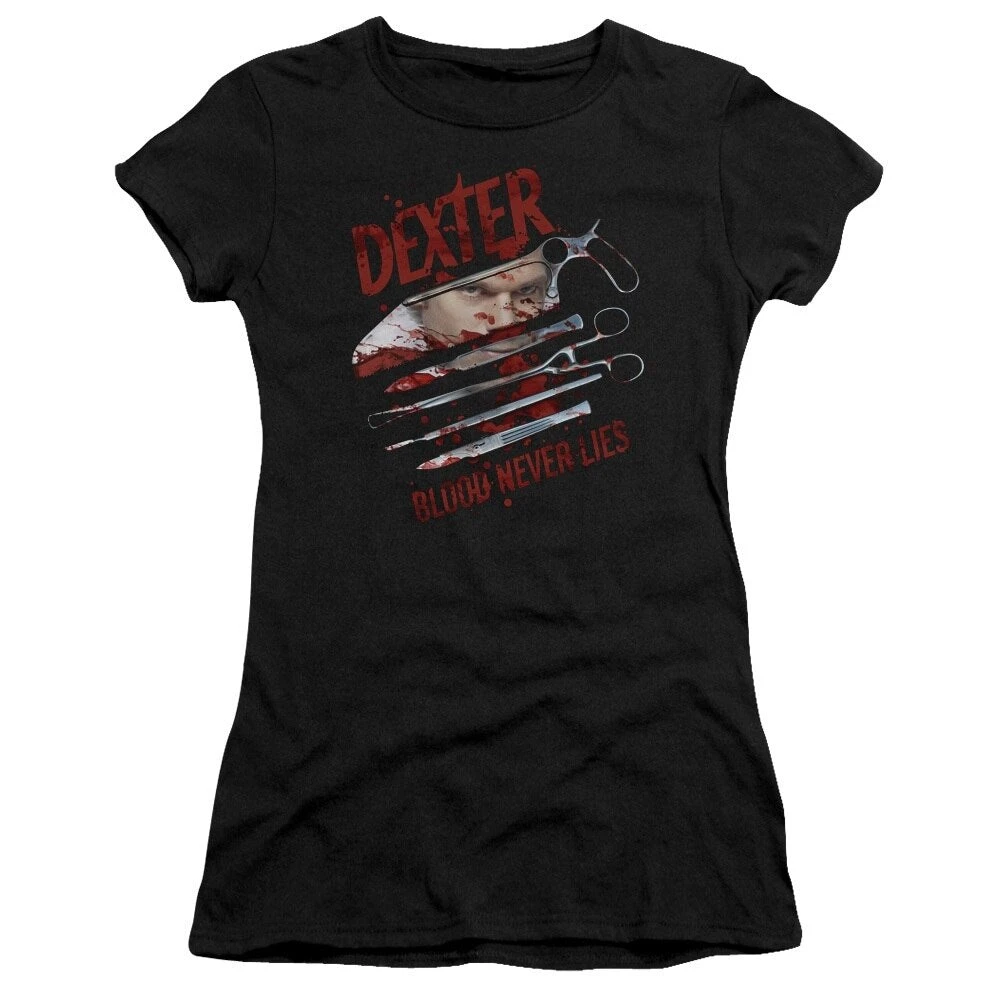 Vendor-unknown Blood Never Lies Juniors Sheer Cap Sleeve Tee Shirts / Tops 1 Vendor-unknown Blood Never Lies Juniors Sheer Cap Sleeve Tee Shirts / Tops