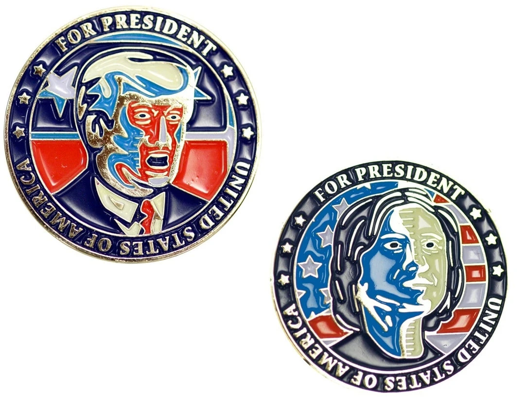 Costume Agent 2016 Trump Clinton For President Flip Coin 1 Costume Agent 2016 Trump Clinton For President Flip Coin
