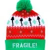 Concept One Beanies A Christmas Story Movie Fragile! Lamp Cuff Pom Beanie