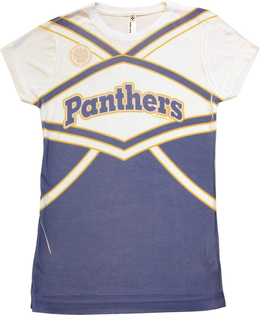 Trevco Shirts / Tops Dillon Panthers Cheer Uniform SUBLIMATED T-Shirt Tee 1 Trevco Shirts / Tops Dillon Panthers Cheer Uniform SUBLIMATED T-Shirt Tee