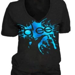 Awake/Jem Glee Finger Splat Foil Highlights V-Neck T-shirt