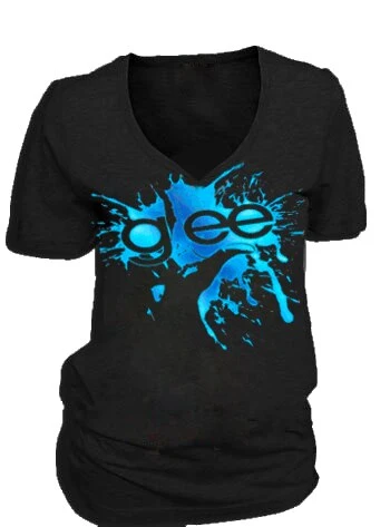 Awake/Jem Glee Finger Splat Foil Highlights V-Neck T-shirt 1 Awake/Jem Glee Finger Splat Foil Highlights V-Neck T-shirt