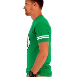 Changes/Trevco Green Lantern DISTRESSED Logo With Striped Sleeves T-shirt Shirts / Tops