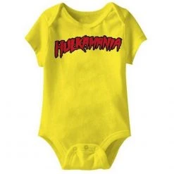 Art Box Kids / Infants Hulk Hogan Logo Yellow Baby Romper