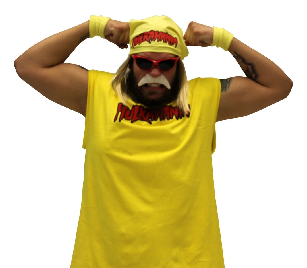 Costume Agent Hulk Hogan Hulkamania Complete Costume Set Reality / Sports / Other 2 Costume Agent Hulk Hogan Hulkamania Complete Costume Set Reality / Sports / Other